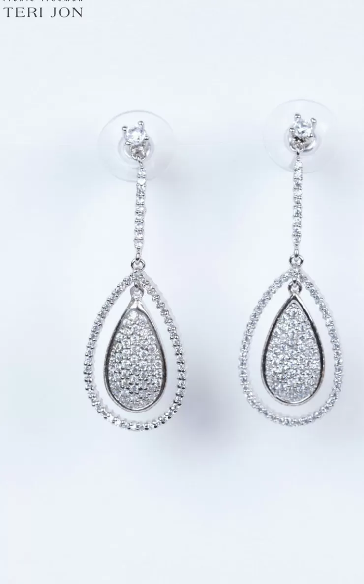 Teri Jon Drop Earrings