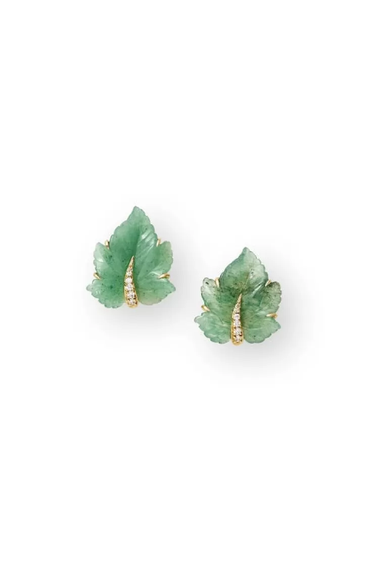 Teri Jon Leaf Earrings