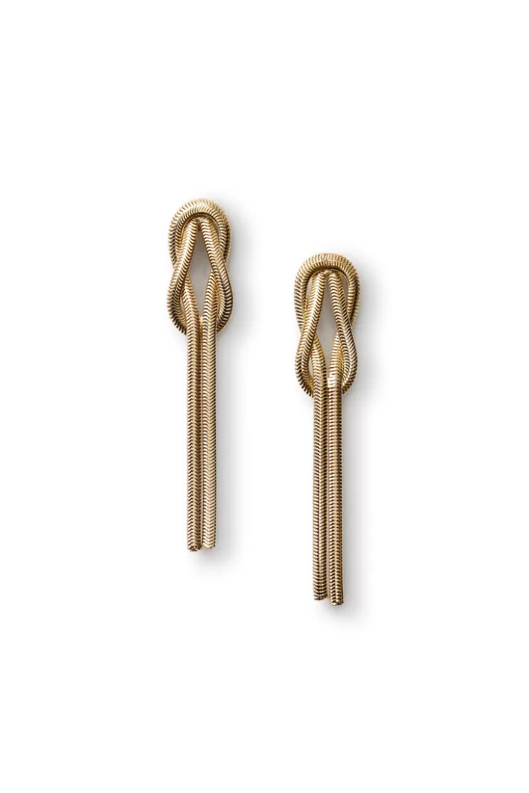 Teri Jon Knotted Chain Drop Earrings