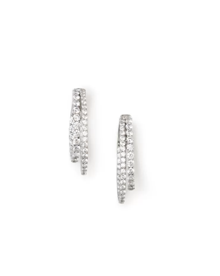 Teri Jon Layered Sparkle Hoops