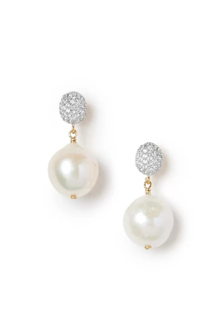 Teri Jon Pearl Drop Earrings